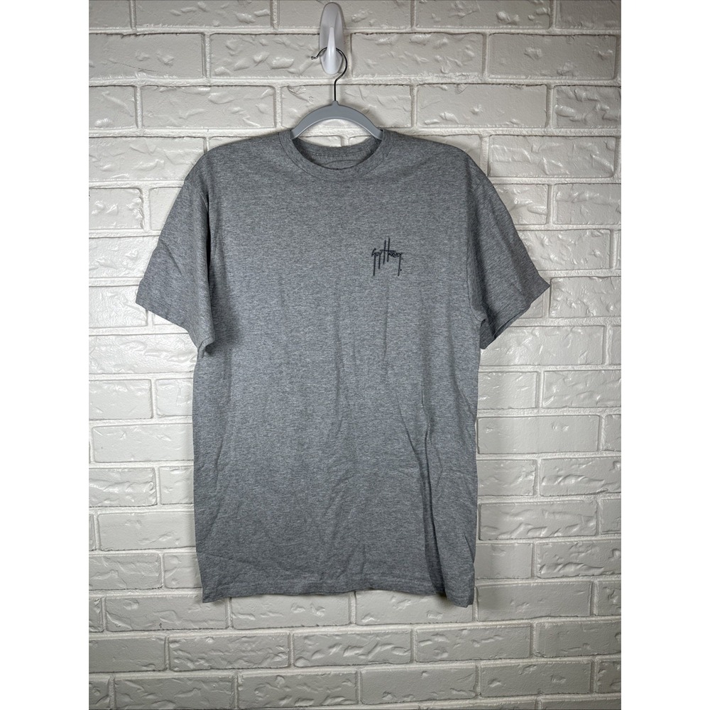Guy‎ Harvey Men's Medium Gray Short Sleeve Fish Graphic T-shirt